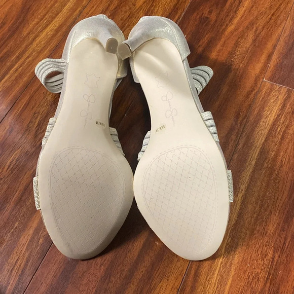 Jessica Simpson Sparkle heels with zipper at the back size 8.5 M / 39 - Picture 8 of 9